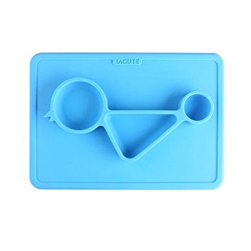 Baby Dinner Placemat by Lagute, Quality Food-Grade Silicone, BPA Free, Bird Design, Lightweight and Flexible, Easy Clean, Color Variety, Dishwasher and Microwave Safe