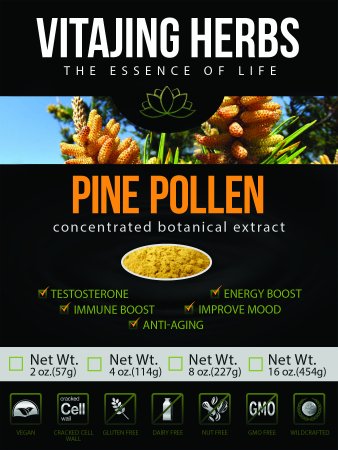 Pine Pollen Powder Extract Wild Harvested (4oz)