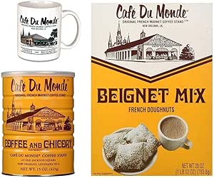 Cafe Du Monde Gift Set - Coffee, Beignet Mix, & Mug - Boxed Set