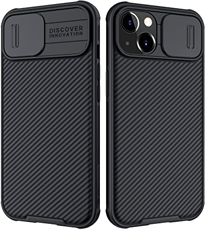 Nillkin iPhone 13 Case, CamShield Pro Shockproof Slim Protective Cover Case with iPhone 13 Camera Cover, Hard PC and TPU Phone Case for iPhone 13 Black 6.1"
