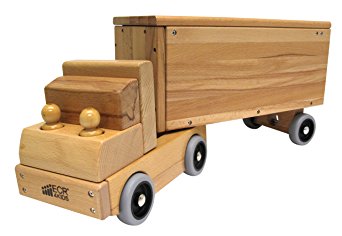 ECR4Kids Big Rig Solid Hardwood Transportation Vehicle Toy