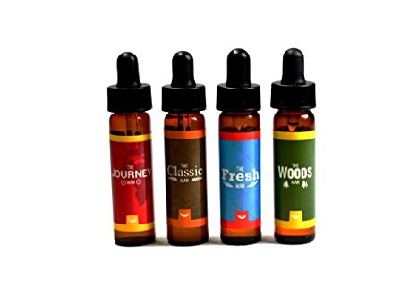 Beard Oil Sample Pack - The Classic Man Beard Oil, The Woods Man Beard Oil, The Fresh Man Beard Oil - Essential Oil Scented Beard Conditioner Beard Oil by The 2 Bits Man