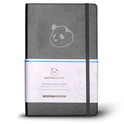 Panda Planner - Best Daily Calendar and Gratitude Journal to Increase Productivity, Time Management & Happiness - Hardcover, Non Dated Day - 1 Year Guarantee