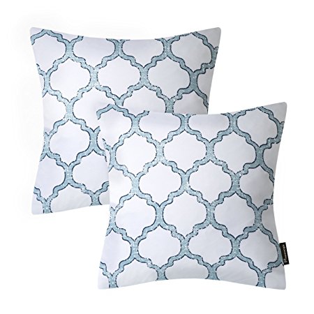 Phantoscope New Living Blue&Green Decorative Throw Pillow Case Set of 4 … (2, Graphics-BG)