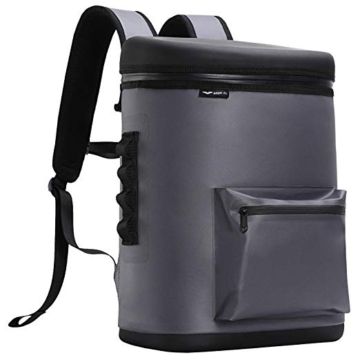 MIER Waterproof Insulated Backpack Cooler Leakproof Soft Cooler Bag Backpack for Men Women to Picnic, Hiking, Tactical, Fishing, Camping, Beach, 18Can