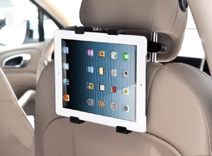 MFEEL Car Back Seat Headrest Mount Holder with 360 Degree Adjustable Rotating Travel Kit for Apple iPad 2 iPad 3 iPad 4 iPad Air iPad Mini iPad Mini2 iPad Mini3 Galaxy Note 101 - Black