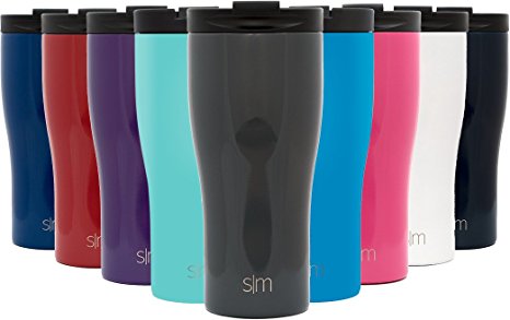 Simple Modern Journey 15oz Tumbler - Vacuum Insulated Double-Walled 18/8 Stainless Steel Hydro Travel Mug - Powder Coated Coffee Cup Flask - Slate Gray