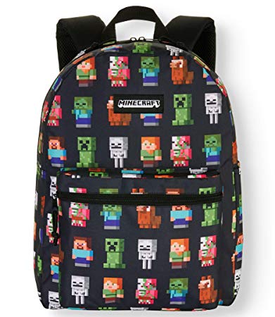 Minecraft Backpack Characters All Over Print 16inch Bag