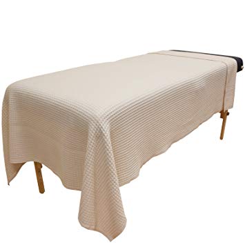 Body Linen Waffle Weave Blanket - Natural