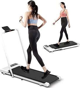 DeerRun 3 in 1 Folding Treadmills for Home, 3.0HP Powerful and Quiet Under Desk Treadmill, 300 lbs Capacity Foldable Walking Pad with Remote Control and Space Saving, Free Installation