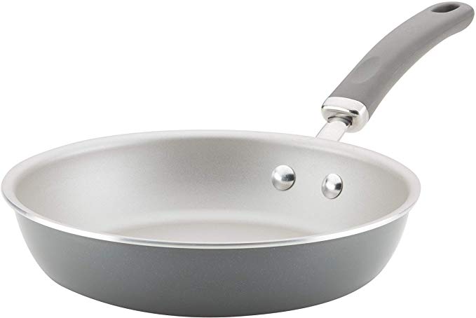 Rachael Ray 12004 Create Delicious Deep Nonstick Fry Pan/Skillet, 9.5", Gray Shimmer