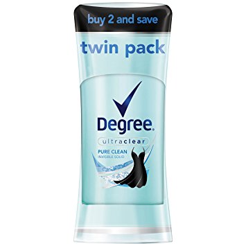 Degree Women Antiperspirant Deodorant Stick Twin Pack, Pure Clean 2.6 oz, (Pack of 4)