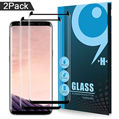 Cboner Samsung Galaxy S8 Plus Screen Protector, Tempered Glass 3D Touch Compatible,9H Hardness,Bubble (2 Pack)