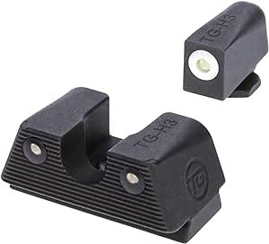 TRUGLO Tritium X Night Sight Set, Compatible with Glock Handguns | Glowing Front & Rear Gun Sights with 3-Dot Configuration | Snag-Free Design Fits Most Standard Holsters