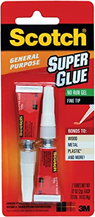 Scotch Super Glue Gel, 0.07-Ounce, 2-Pack