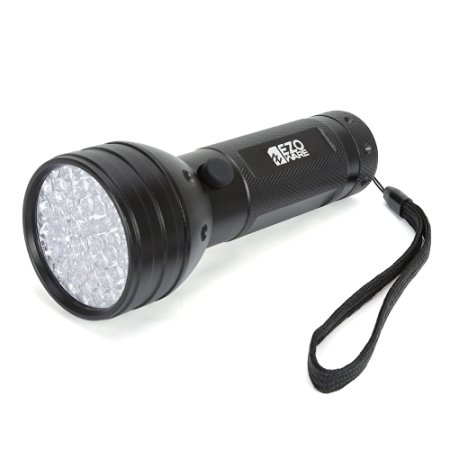 LED UV Flashlight, EZOWare 51 LED Ultraviolet Light, Pet Urine Odor & Stain Detector - Black