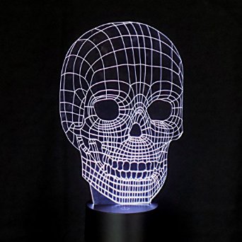 Playtime 123 Optical Illusion 3D Skull Light Decoration