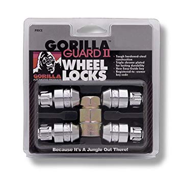 Gorilla Automotive 61631N Chrome Acorn Gorilla Guard II Wheel Locks-Set of 4 (12mm X 1.50 Thread Size)