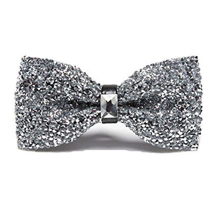 Men Luxury Sparkling Diamante Bowties Noble Shiny Crystal Rhinestone Bow Ties