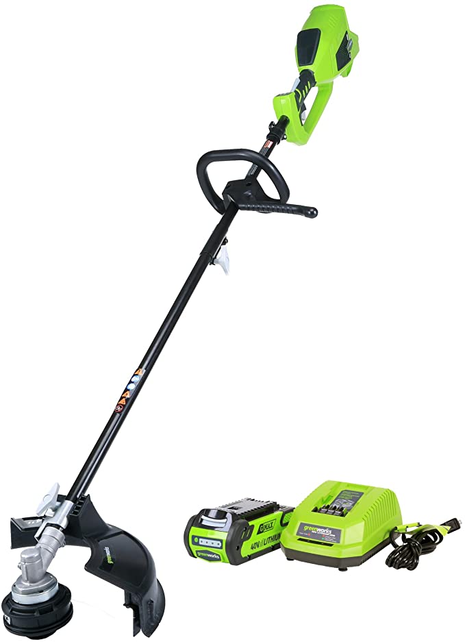 Greenworks 14-Inch 40V Cordless String Trimmer (Attachment Capable), 2.0 AH Battery Included 2100702