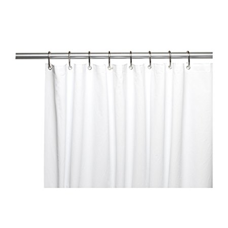 Carnation Home Fashions 10-Gauge PEVA 72 by 96-Inch Shower Curtain Liner, X-Long, White