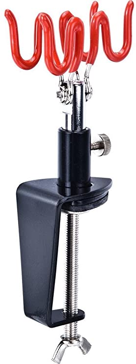 Yosoo Universal Airbrush Stand, Clamp-on Stand Table-Mount 2 Airbrushes Holder Station Paint Spray Holder Kit Tools Clamp-on Stand Table-Mount 2 Airbrushes Holder Station Paint Spray Holder Kit Tools