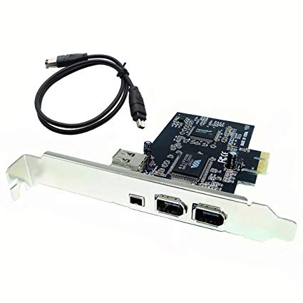 ELIATER PCIe Firewire Card for Windows 10, IEEE 1394 PCI Express Adapter Controller 4 Ports(3 x 6 Pin and 1 x 4 Pin), 1394a PCI-E Firewire 800 Adapter for Windows 7/8/Mac OS with Cable