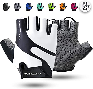 Tanluhu Cycling Gloves/Bike Gloves Half Finger Road Riding Gloves,Light Anti-Slip Shock-Absorbing Biking Gloves for Men and Women