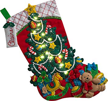 BUCILLA 86710 Christmas Tree Surprise Stocking Kit
