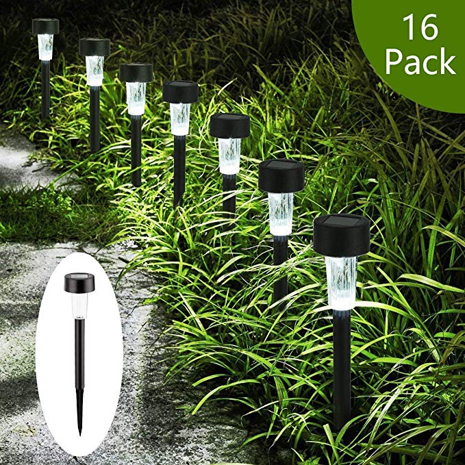 GIGALUMI Solar Lights Outdoor Garden Led Light Landscape/Pathway Lights -16 Pack