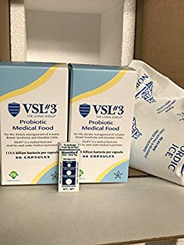 VSL#3 Dairy Free Capsules 2-Bottles. Shipped on 32 oz Ice packs in Styrofoam Cooler
