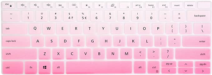 KeyCover - Ultra Thin Keyboard Cover Compatible with 13.3" Dell XPS 13 7390 Touch-Screen 2-in-1 Laptop, Only for 2-in-1 Version - Gradual Pink