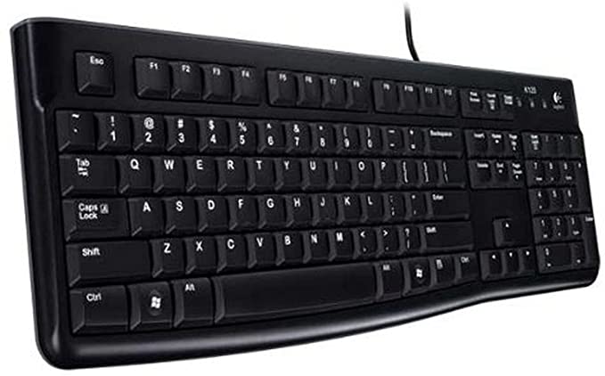 Logitech K120 Wired Keyboard, Russian Layout - Black