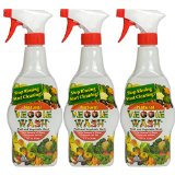 Veggie Wash All Natural Fruit and Vegetable Wash Sprayer 16-Ounce Spray 3-Pack