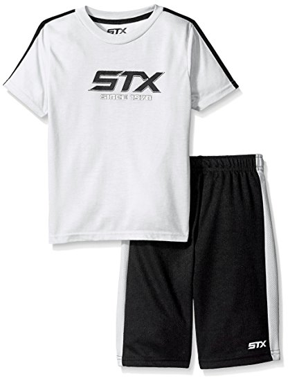 STX Little and Big Boys' 2 Piece Performance Athletic T-Shirt and Short Set