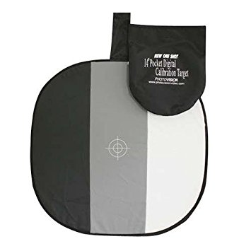 PhotoVision 14 Inch Pocket One Shot Digital Calibration Target with DVD, Collapsible Disc Exposure Aid for Digital Cameras