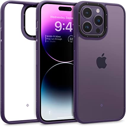 Caseology Skyfall Clear Case Compatible with iPhone 14 Pro Case 5G (2022) - Purple