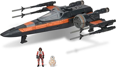 STAR WARS Micro Galaxy Squadron Poe Dameron's T-70 X-Wing - 5-Inch Starfighter Class Vehicle with Two 1-Inch Micro Figure Accessories