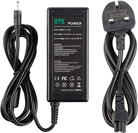 DTK 19V 3.42A 65W Laptop Charger for Acer Chromebook 11 14 A13-045N2A C720 CB3-431 PA-1450-26 R11 Swift Spin 1 3 5 Aspire R14 R5 V3-371 Travelmate Series PA-1650-80 Connector: 【3.0 x 1.1mm】