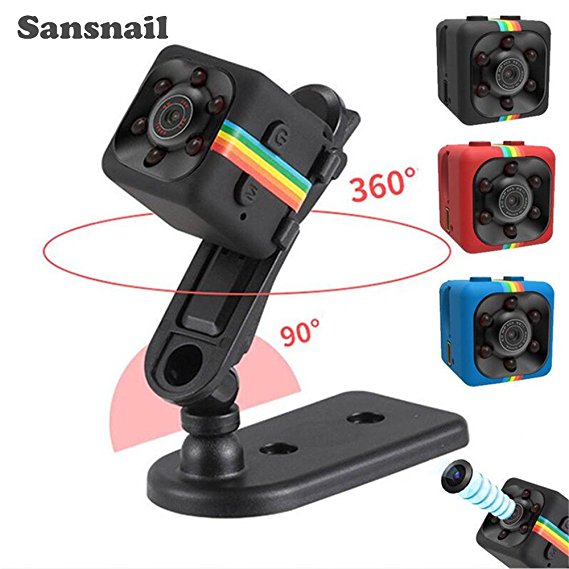 Sansnail 2017 New Original Mini Camera SQ11 HD Camcorder SQ8 SQ9 upgrade Night Vision Mini Camera 1080P Sports Mini DV Voice Video Recorder(Black)