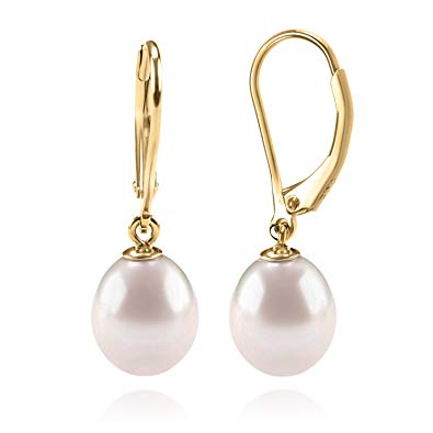 PAVOI Handpicked AAA  Quality Freshwater Cultured Pearl Earrings Leverback Dangle Stud Pearl Earrings