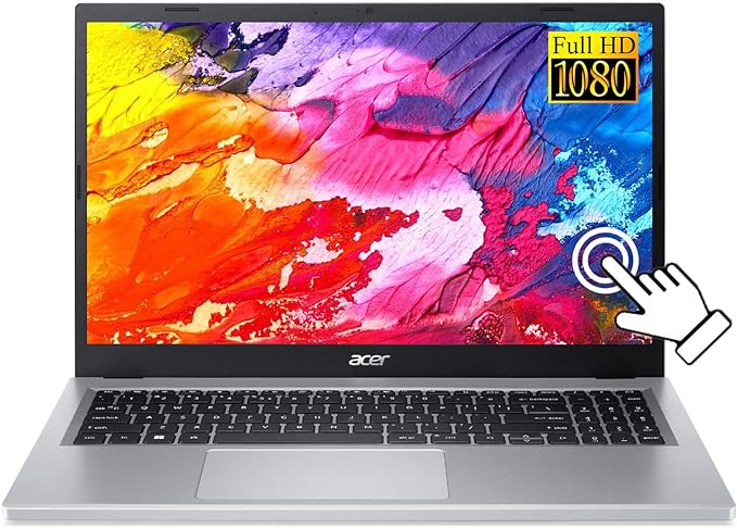 acer Aspire 3 Slim Laptop 2023 Newest, 15.6" Touchscreen FHD Display, 16GB DDR5 RAM 512GB SSD, AMD Ryzen 5 4-Core Processor, WiFi 6, Bluetooth, HD Webcam, HDMI, Type-C, Windows 11  Mousepad