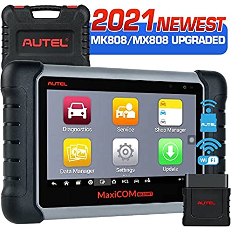 Autel MaxiCOM MK808BT, 2021 Newest Upgraded Version of MK808/ MX808, All Systems Diagnostic Scan Tool with 25  Special Services, ABS Auto Bleed, Injector Coding, IMMO, Oil Reset, EPB, BMS, SAS, DPF