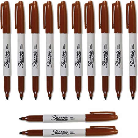 Sharpie Fine Point Brown Original Permanent Marker (12-Each)