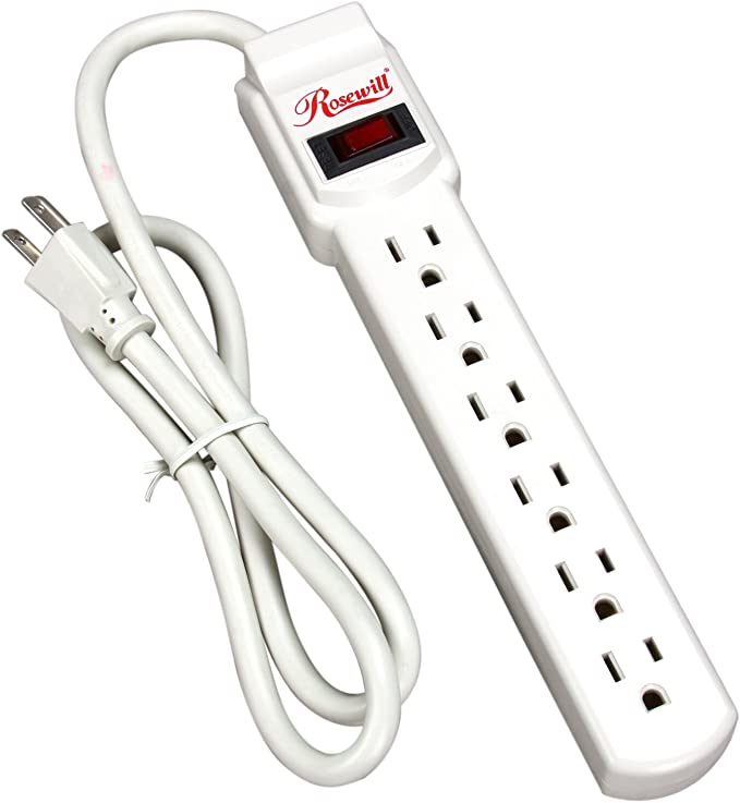 Rosewill RPS-100 6 Outlet Power Strip with 3 Foot Cord