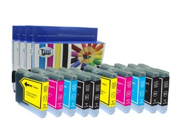 Cool Toner Compatible Ink Cartridge Replacement for Brother LC51 LC 51 (4 Black, 2 Cyan, 2 Magenta, 2 Yellow, 10-Pack)