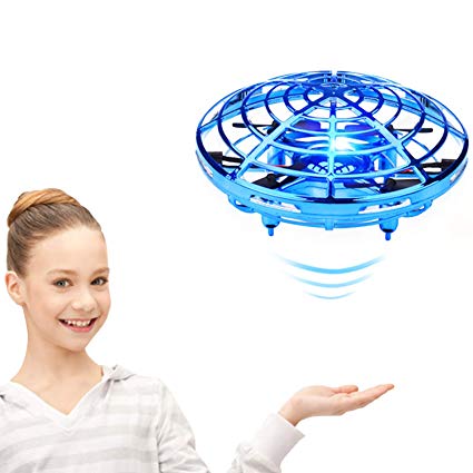 Drone for Kids Scoot Hands Free Mini Drones Helicopter with Infrared Light and 360 Degree Rotating Toys for 4-6 Year Old Boys Blue