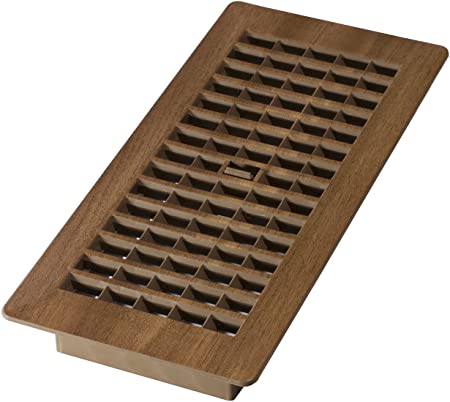 Decor Grates PL410-MTG 4-Inch by 10-Inch Plastic Floor Register, Tan Mahogany