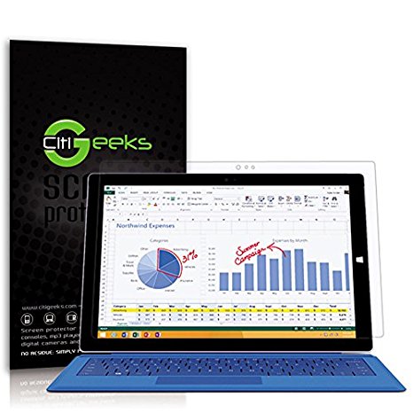 CitiGeeks® 10x Anti-Glare Premium HD Screen Protector for Microsoft Surface Pro 3. Lifetime Replacement Warranty. Fingerprint Resistant Matte Pack of 10 in CitiGeeks® Retail Package.