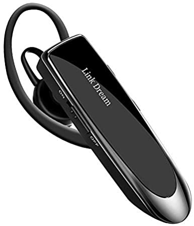 Sprint4deals Wireless Earpiece, Single Wireless Ear-Hook Bluetooth 5.0 Hand-Free 24 Hours Talking Time Headphones Non Ear Plug Headset with Rotatable Earhook (Black)